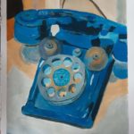 Das alte Telefon, Acryl, 40x50 cm