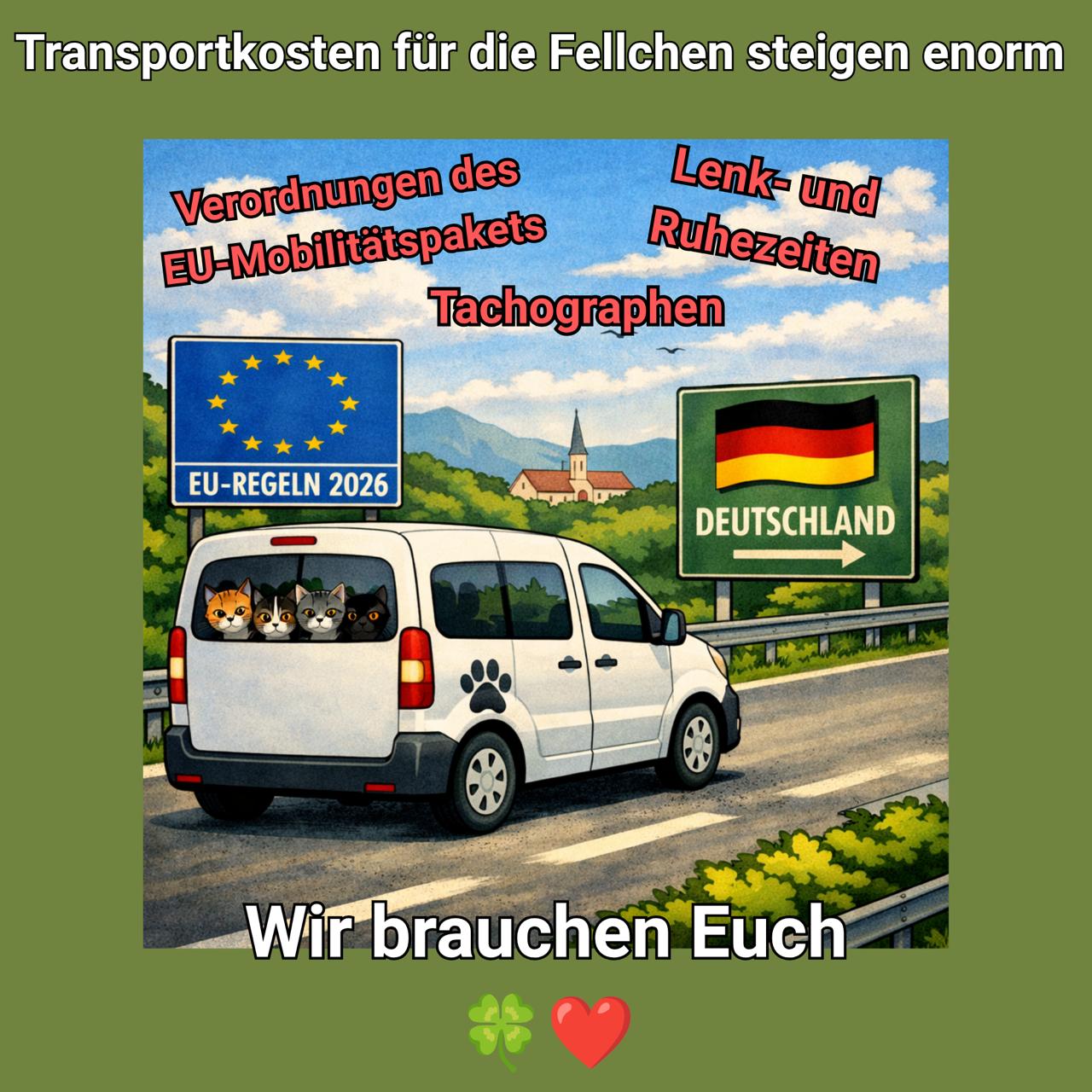 Unsere Transportkosten für die Fellchen wachsen auf das doppelte/ dreifache an 🙁